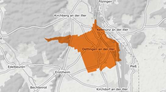 Mietspiegelkarte Dettingen an der Iller